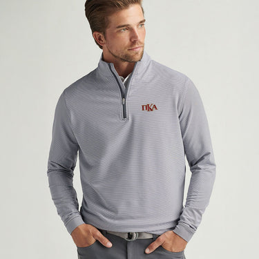 Pike Peter Millar Mini Stripe Stretch Quarter Zip