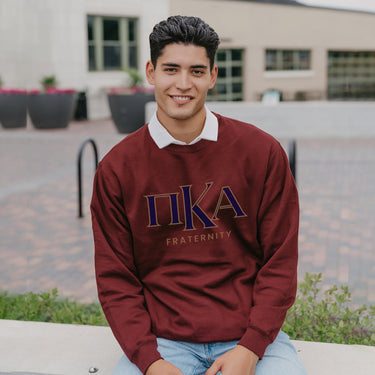 Pike Maroon Old School Crewneck
