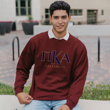 Pike Maroon Old School Crewneck