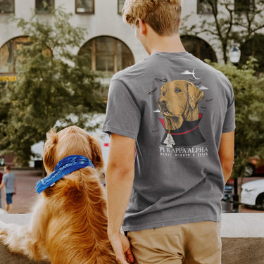 PIKE Comfort Colors Vampire Retriever Short Sleeve Pocket Tee | Pi Kappa Alpha | Shirts > Short sleeve t-shirts