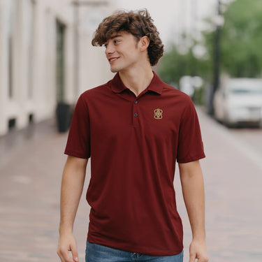 Pike Nike Maroon Symbol Performance Polo
