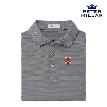 Pike Peter Millar Jubilee Stripe Stretch Jersey Polo with Shield