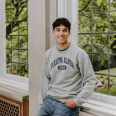 Pi Kappa Alpha  gray fraternity Champion Collegiate Crewneck