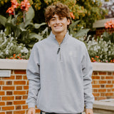 Pike Shield and Diamond Gray Quarter Zip