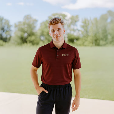 Pi Kappa Alpha Maroon Callaway Opti-Vent Polo, perfect for a game of golf.