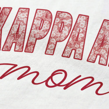 Close-up image of fraternity mom t-shirt graphic