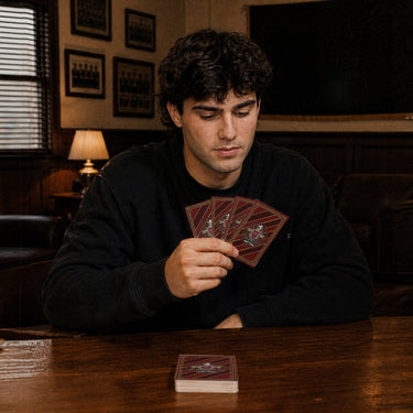 Deck of cards featuring fraternity coat of arms