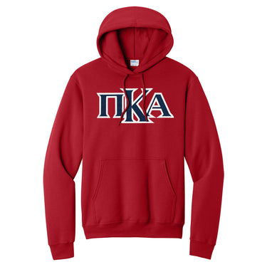 PIKE Red Sewn On Greek Letter Hoodie