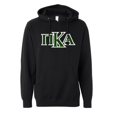 PIKE Black Sewn On Greek Letter Hoodie