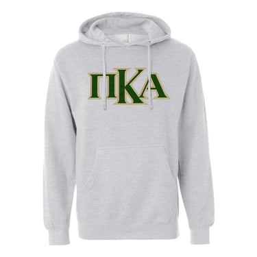 PIKE Grey Sewn On Greek Letter Hoodie