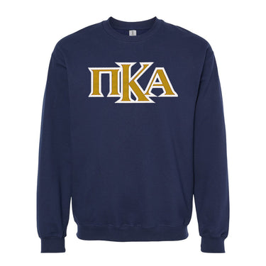 PIKE Navy Sewn On Greek Letter Crewneck