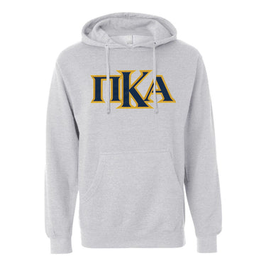 PIKE Grey Sewn On Greek Letter Hoodie