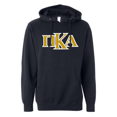 PIKE Navy Sewn On Greek Letter Hoodie
