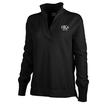 Pike Black Embroidered Mom Sweatshirt