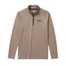 Mushroom Cutter & Buck Adapt quarter-zip pullover with black embroidered Pi Kappa Alpha Greek letters on the left chest.