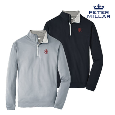 New! Pike Peter Millar Quarterzip With Symbol