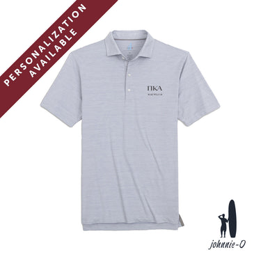 New! Pike Personalized Johnnie-O Heather Grey Polo