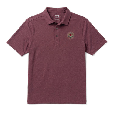 PIKE Cutter & Buck Maroon Crest Polo shirt with embroidered crest logo