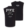 Black cut off tank top with fraternity design