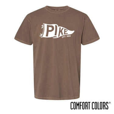 PIKE Comfort Colors Brown Pennant Short Sleeve Tee