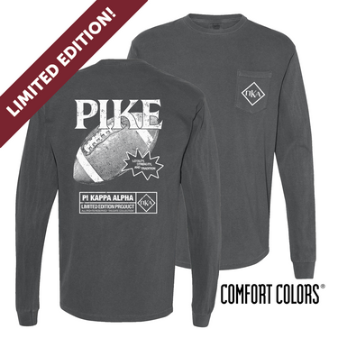 New! PIKE Limited Edition Comfort Colors Gridiron Season Long Sleeve Tee