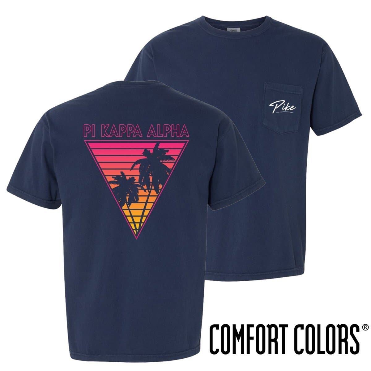 Cd R Pike Navy Pike Navy Short Sleeve Miami Pocket Tee – Pike Merch