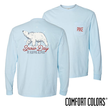 Pike Comfort Colors Snow Day Long Sleeve Pocket Tee