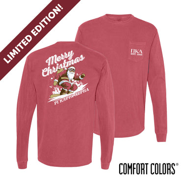 New! PIKE Holiday Shredding Santa Long Sleeve Tee