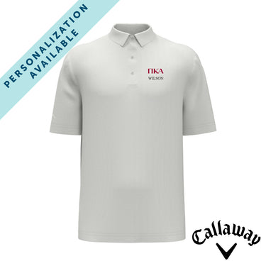 New! Pike White Callaway Greek Letter Golf Polo