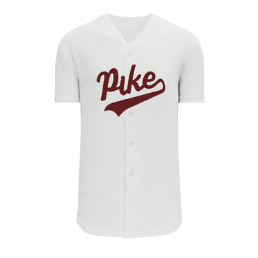 Pike White Mesh Baseball Jersey