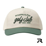 Cream and Green Richardson brand hat featuring premium embroidery, designed for stylish fraternity apparel and casual campus wear.