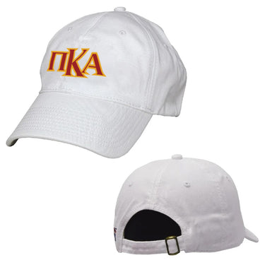 Pike White Greek Letter Adjustable Hat