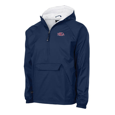 Pike Charles River Navy Classic 1/4 Zip Rain Jacket | Pi Kappa Alpha | Outerwear > Jackets