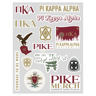 Pike Sticker Sheet | Pi Kappa Alpha| Promotional > Stickers