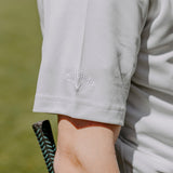 PIKE Black Greek White Callaway Crest Polo