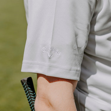PIKE Black Greek White Callaway Crest Polo