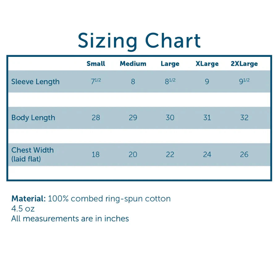 Comfort Colors Size Chart