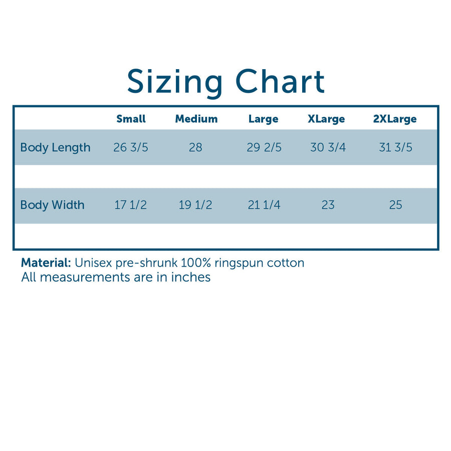 Comfort Colors Size Chart