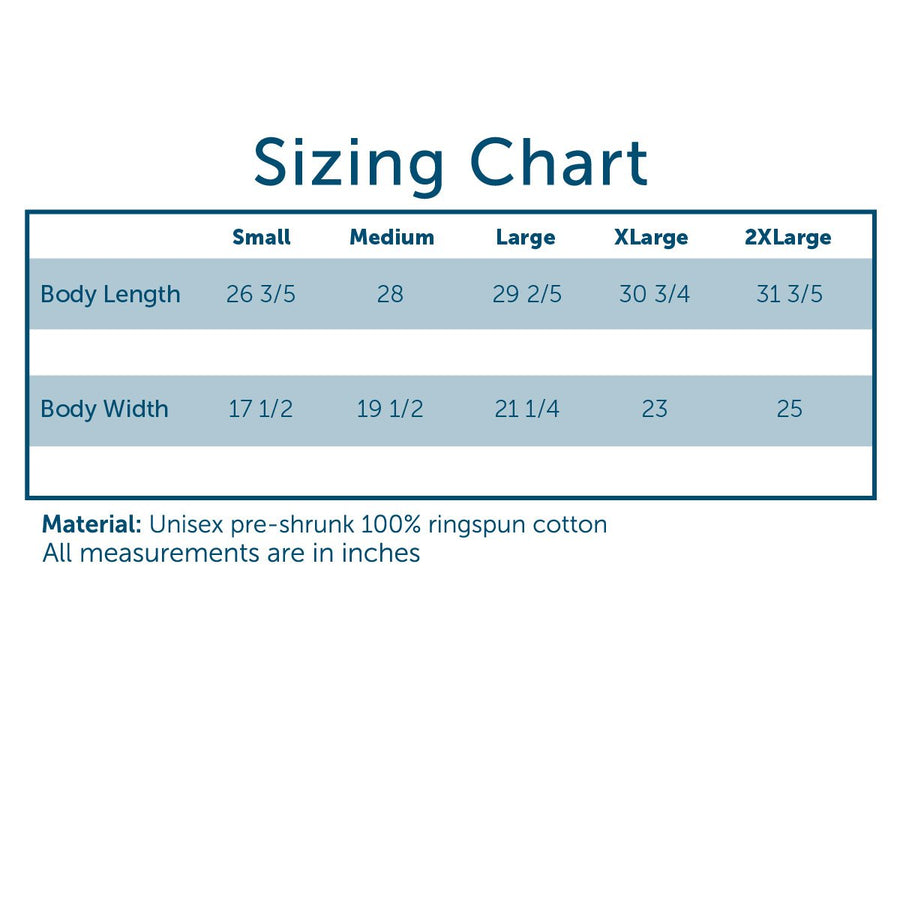 Comfort Colors Size Chart