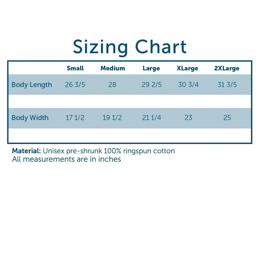Comfort Colors Size Chart
