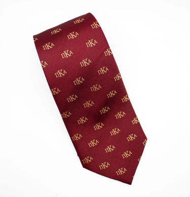 Pike Greek Letter Silk Tie