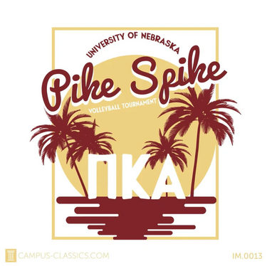 Pi Kappa Alpha University of Nebraska Volleyball Tournament Tee